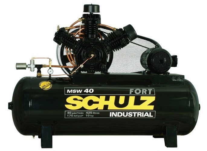 Compresor a piston industrial 10hp schulz trifasico 425lts